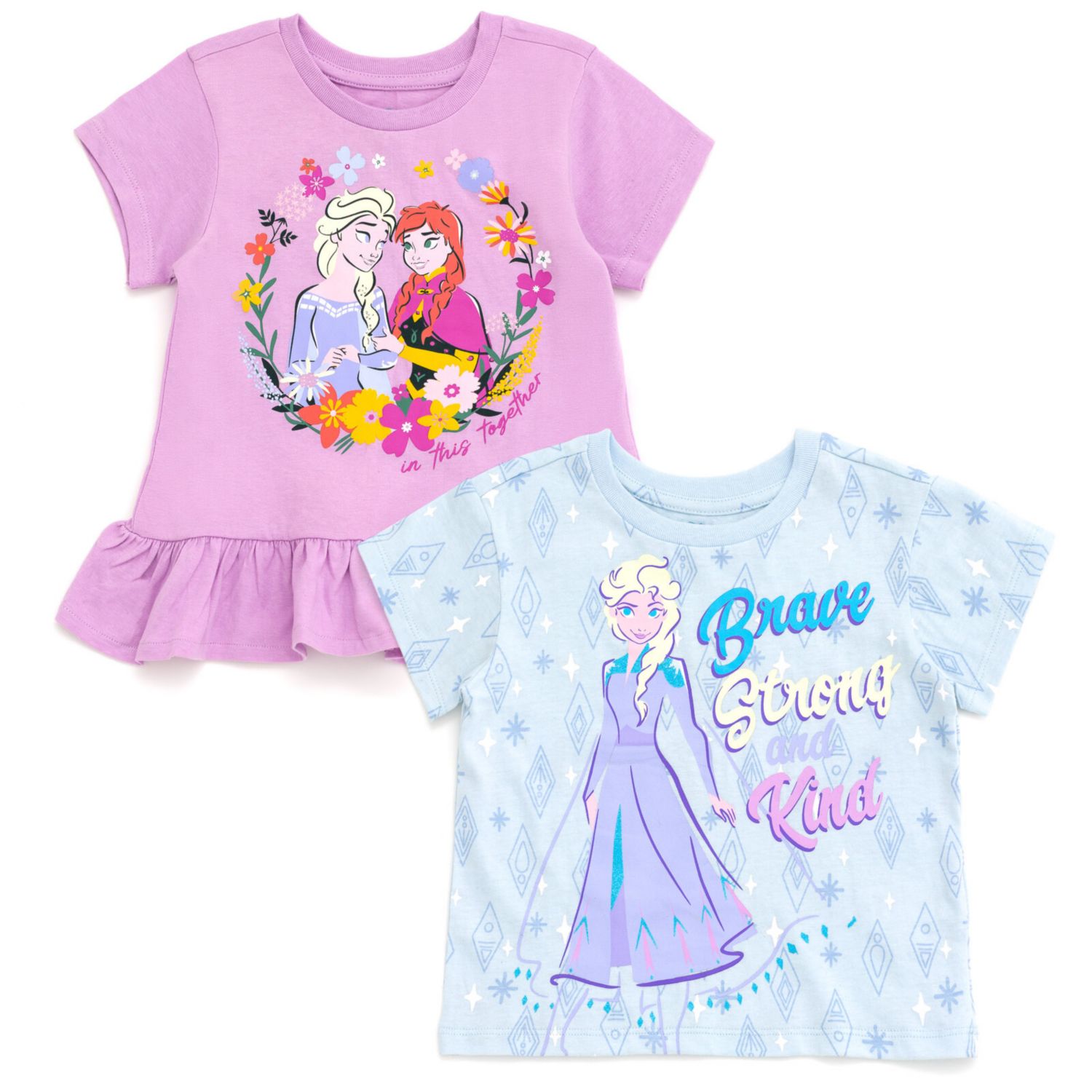 Girls Minnie Mouse 2-Pack Short Sleeve T-Shirts