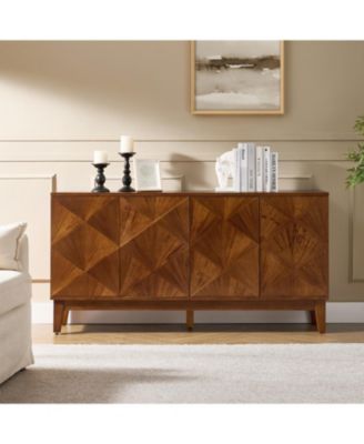 Abraham Mid-century 60" Solid Wooden Legs Sideboard