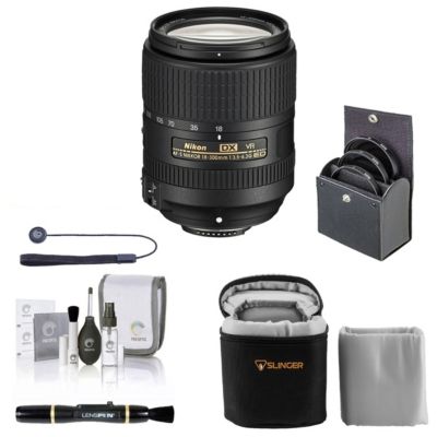 18-300mm f/3.5-6.3G ED IF AF-S DX NIKKOR VR Lens, Bundle with ProOptic 67mm Filter Kit, Soft Lens Case, Lens Cleaner, Cleaning Kit, Lens Cap