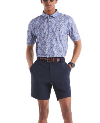 Men's Classic-Fit Moisture-Wicking Printed Performance Golf Polo Shirt 