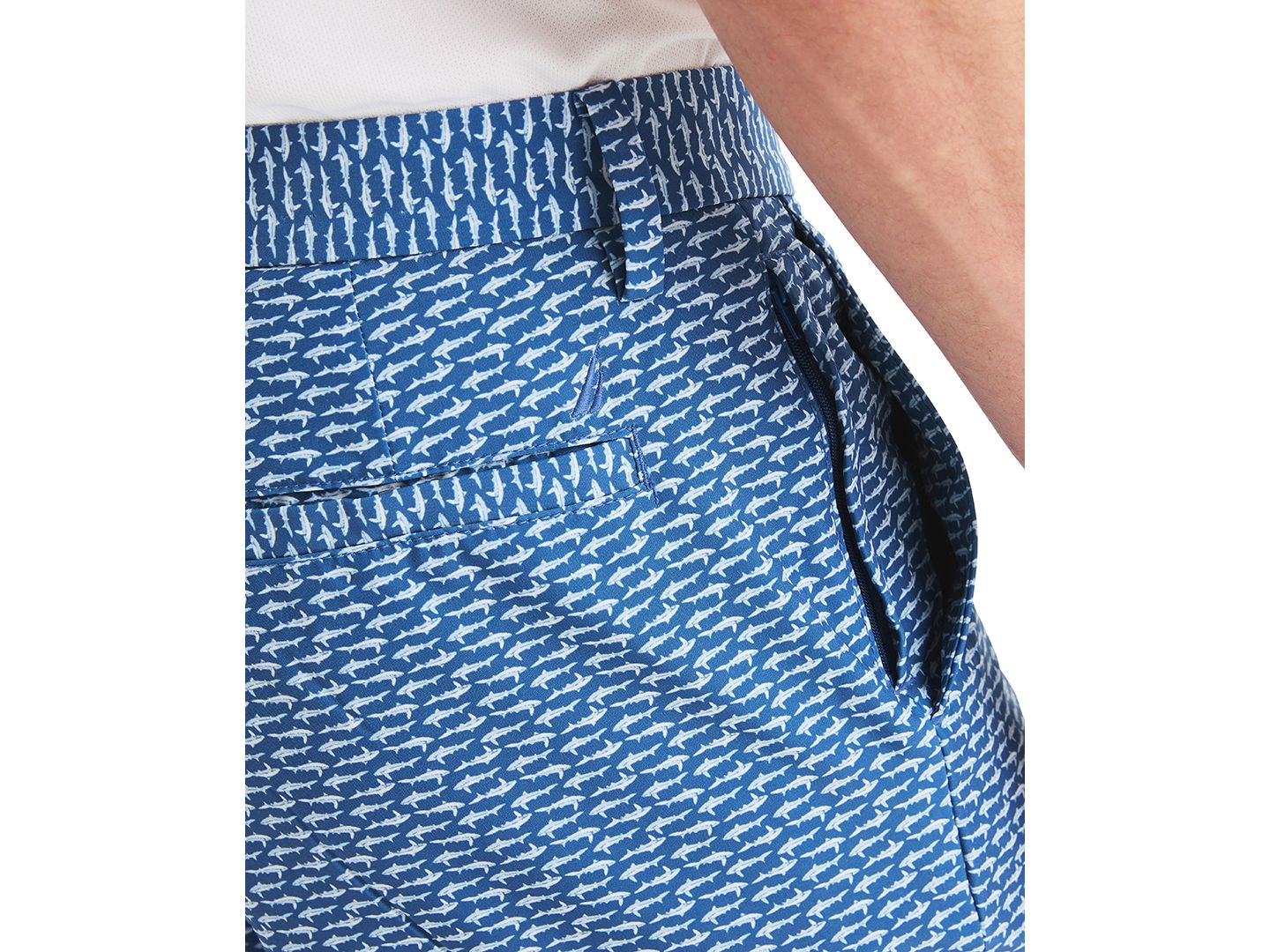 Мужские шорты Nautica 8.5" Slim-Fit Shark Graphic, цвет: Синий — фото 3