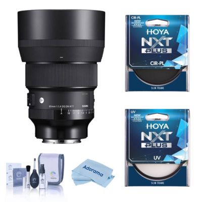 85mm f/1.4 DG DN ART Lens for L Mount, Bundle with Tiffen 77mm UV and CPL Filters