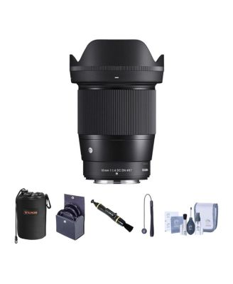 16mm f/1.4 DC DN Contemporary Lens for Nikon Z Bundle with 67mm Filter Kit, Lens Pouch, Lens Cleaner, Cleaning Kit, Lens Cap Tether