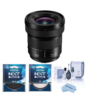 LUMIX S 14-28mm f/4-5.6 Macro Lens for L Mount, Bundle with Tiffen 77mm UV and CPL Filters
