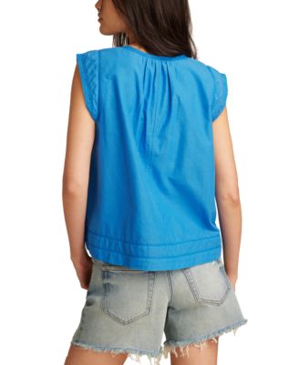 Women's Cotton Lace-Trim Tank Top