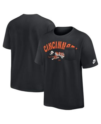 Nike - Men's Black Cincinnati Bengals Rewind Heavy Max 90 Pocket T-Shirt