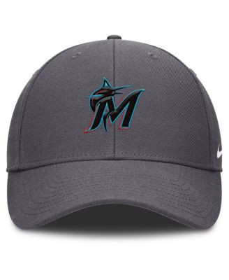 Men's Gray Miami Marlins Club Performance Adjustable Hat
