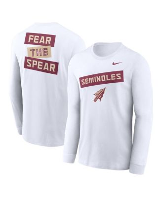 Nike - Men's White Florida State Seminoles Two-Hit Classic Location Long Sleeve T-Shirt