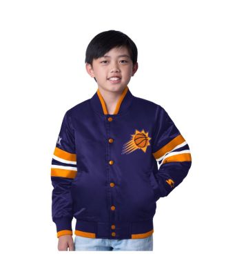 Big Boys and Girls Purple Phoenix Suns Scout Varsity Full-Snap Jacket