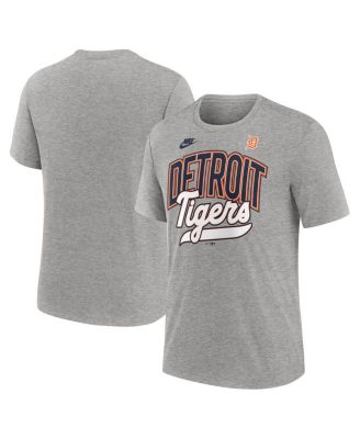 Nike - Men's Heather Gray Detroit Tigers Cooperstown Collection Retro Tri-Blend T-Shirt