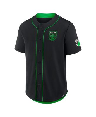 Men's Black Austin FC Injury Time Baseball Jersey