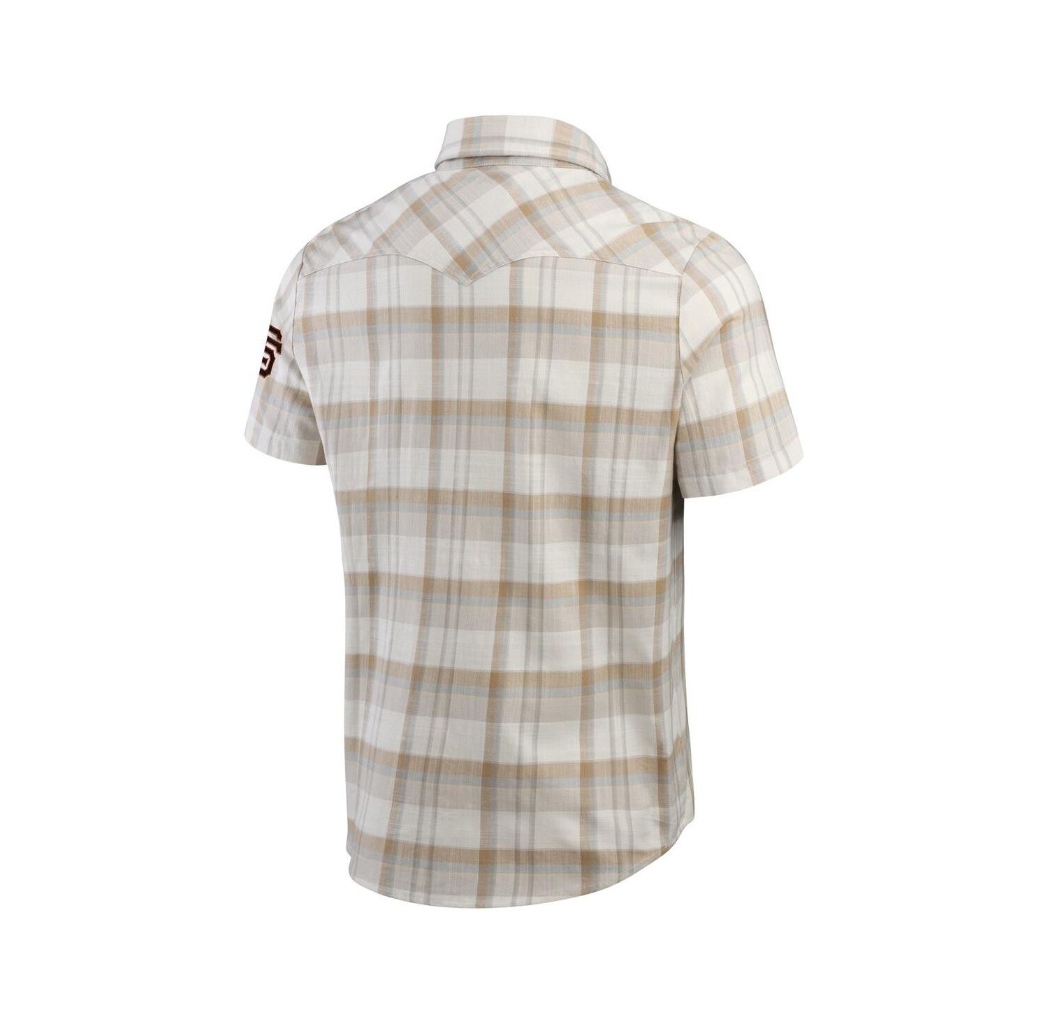 Men's Gray San Francisco Giants Plaid Full-Snap Shirt