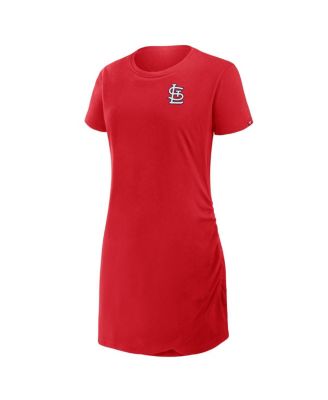 Women's Red St. Louis Cardinals Relaxed fit Drape T-Shirt Dress