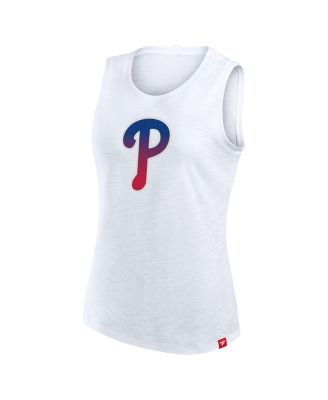 Women's White Philadelphia Phillies Activate Slub Tank Top