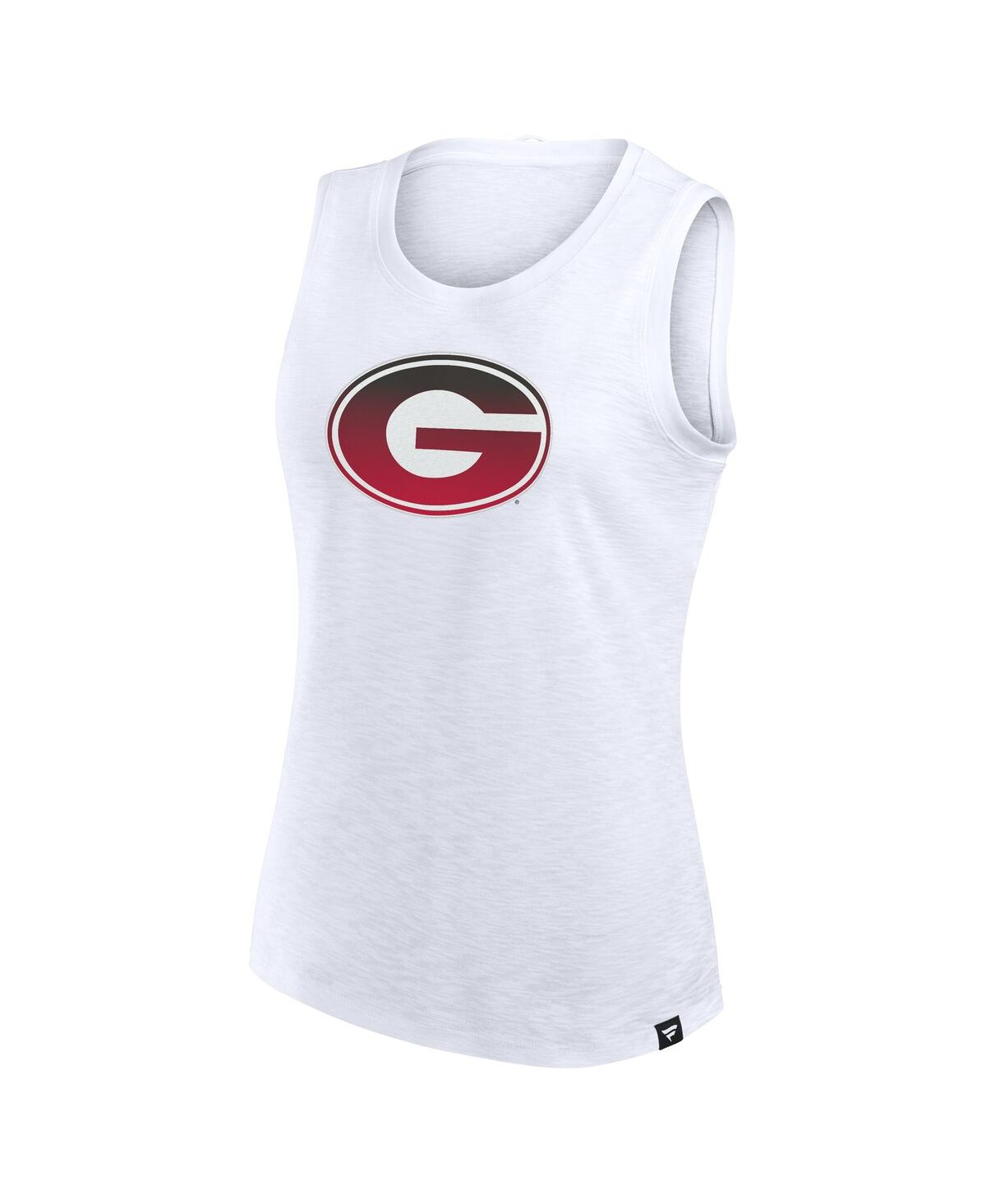 Fanatics Women's White Georgia Bulldogs Activate Slub Tank Top In White