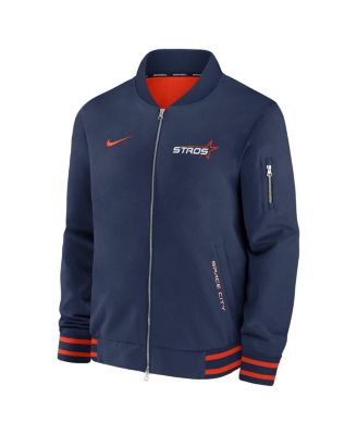 Men's Navy Houston Astros 2025 City Connect Authentic Collection Full-Zip Bomber Jacket