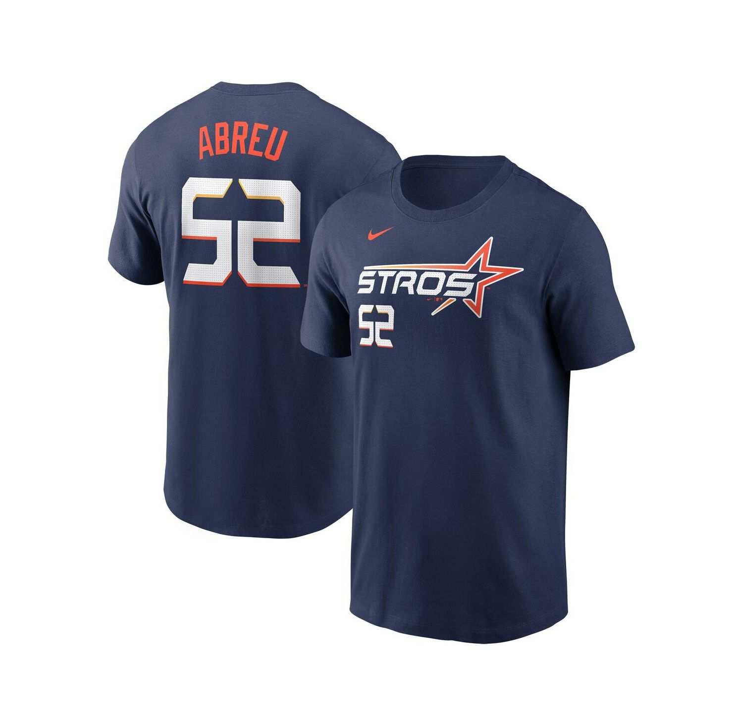 Men's Bryan Abreu Navy Houston Astros 2025 City Connect Fuse Name & Number T-Shirt