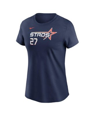Women's Jose Altuve Navy Houston Astros 2025 City Connect Fuse Name Number T-Shirt
