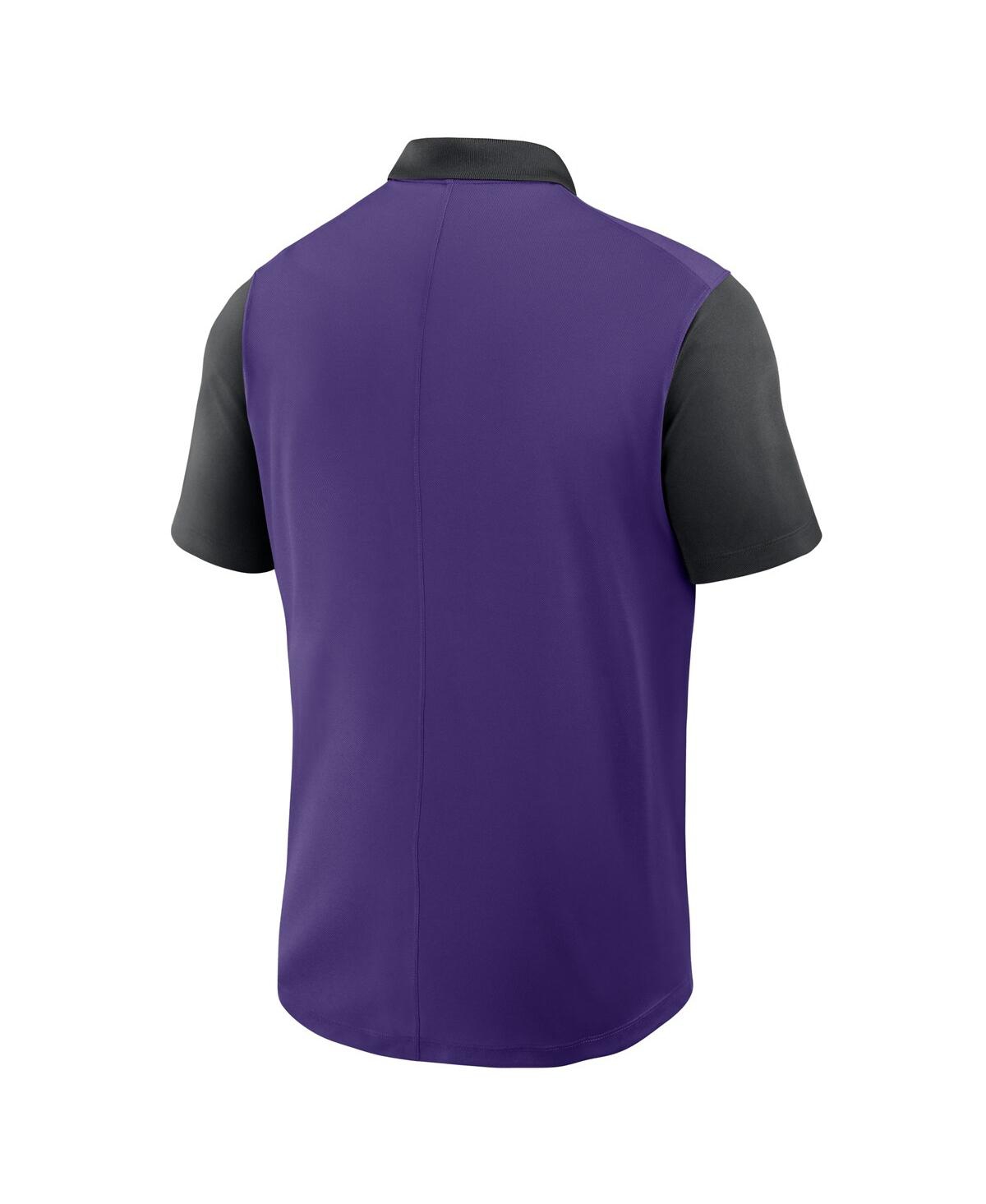 Nike Men's Purple/black Arizona Diamondbacks Cooperstown Collection Color-block Victory Performance Polo In Purple