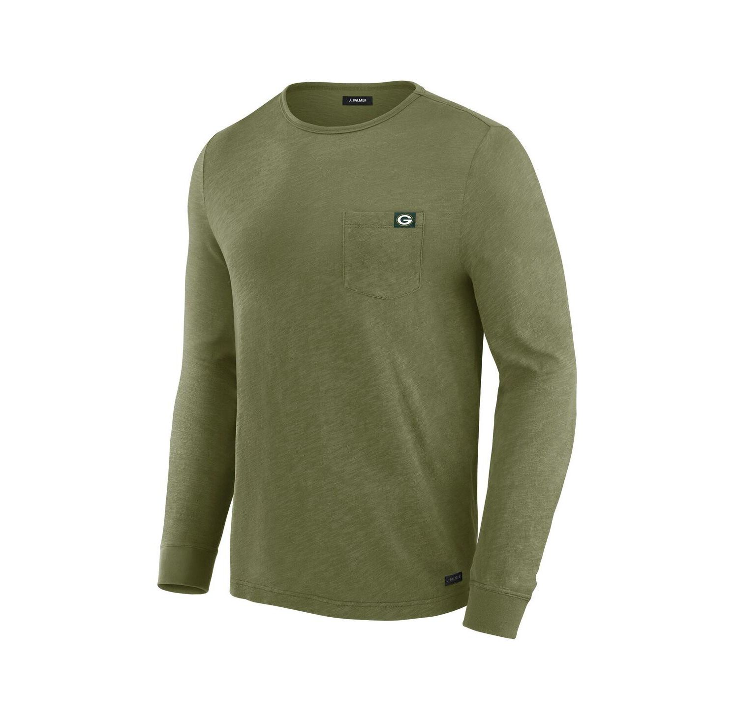 Men's Olive Green Bay Packers In-The-Pocket Long Sleeve T-Shirt