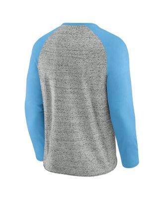 Men's Heather Gray St. Louis Cardinals Raw Edge Raglan Long Sleeve Baseball T-Shirt