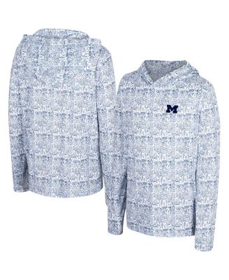 Colosseum - Big Boys and Girls Navy Michigan Wolverines All-Over Print Hoodie