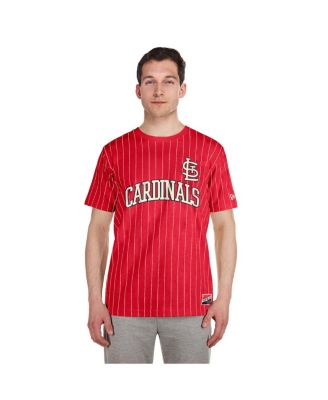 Men's Red St. Louis Cardinals Throwback Pinstripe T-Shirt