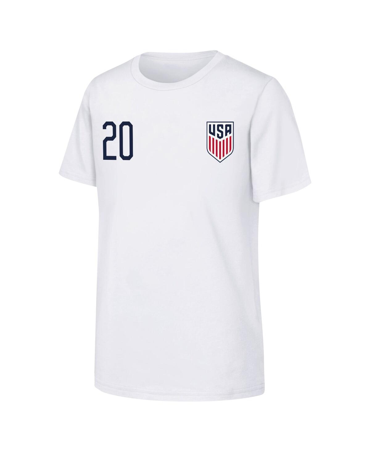 Outerstuff Big Boys And Girls Folarin Balogun White Usmnt Name Number T-shirt In White