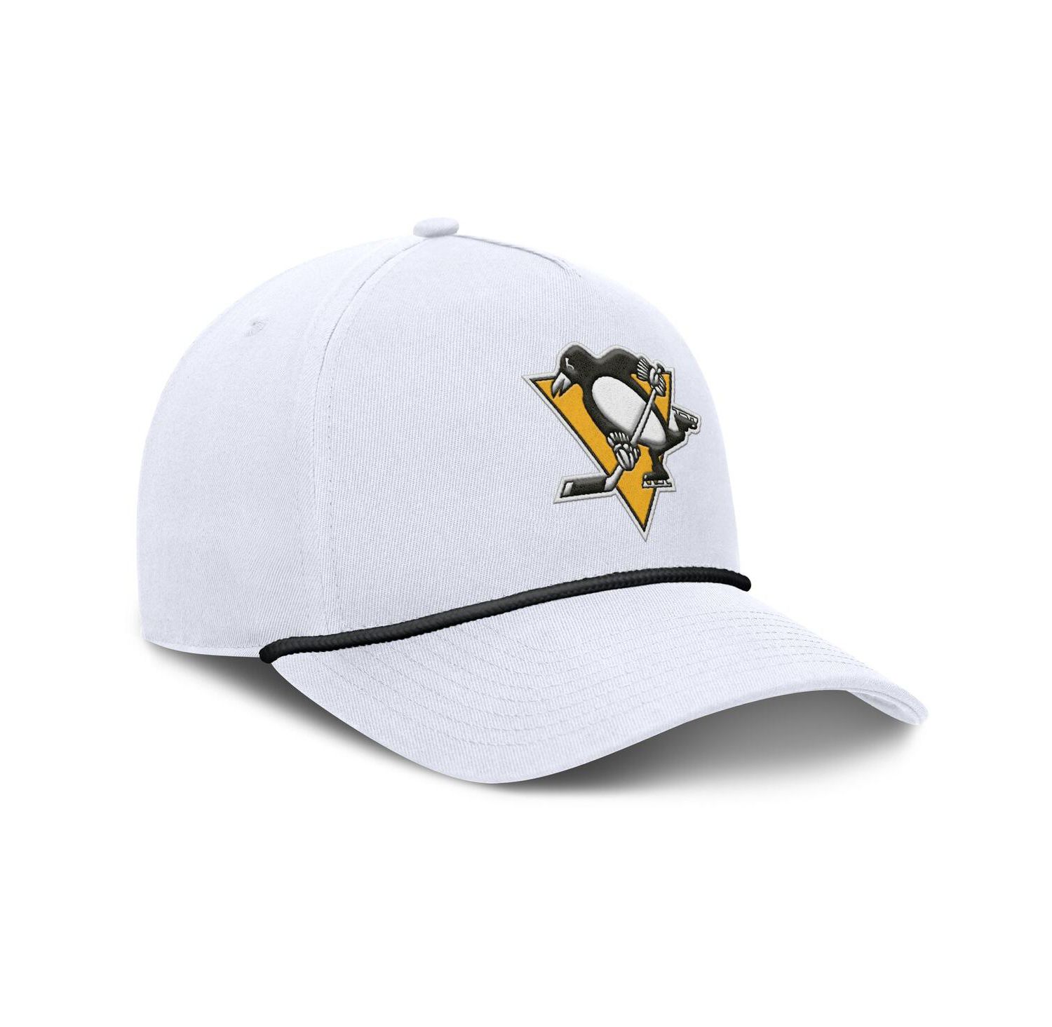 Men's White Pittsburgh Penguins Rope A-Frame Adjustable Hat