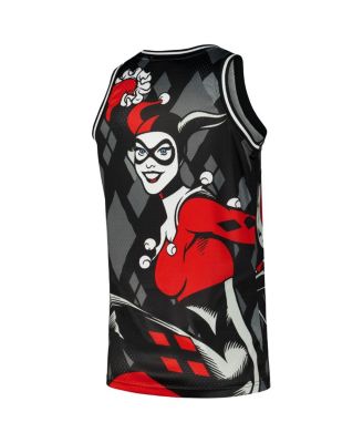 Men's Black Harley Quinn Graphic Basketball Jersey