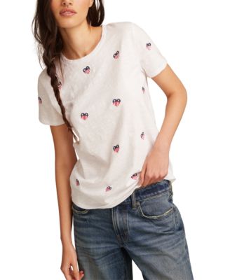 Lucky Brand - Women's Cotton Embroidered Crewneck Tee