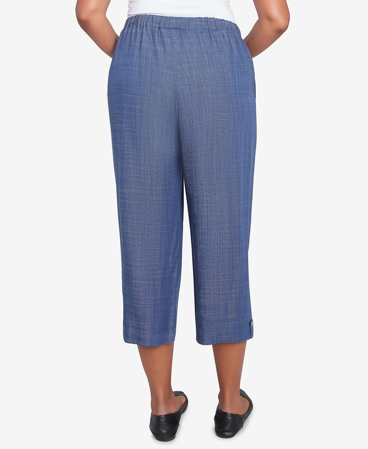 Alfred Dunner Petite Summer Solstice Relaxed Button Tab Capri