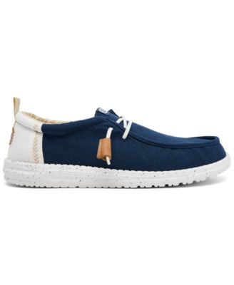 Men's Wally Craft Linen Casual Moccasin Sneakers from Finish Line