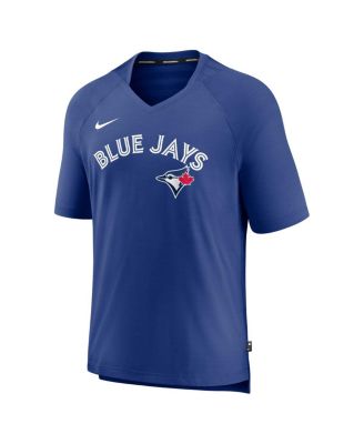 Men's Royal Toronto Blue Jays Authentic Collection Pregame Raglan Performance V-Neck T-Shirt