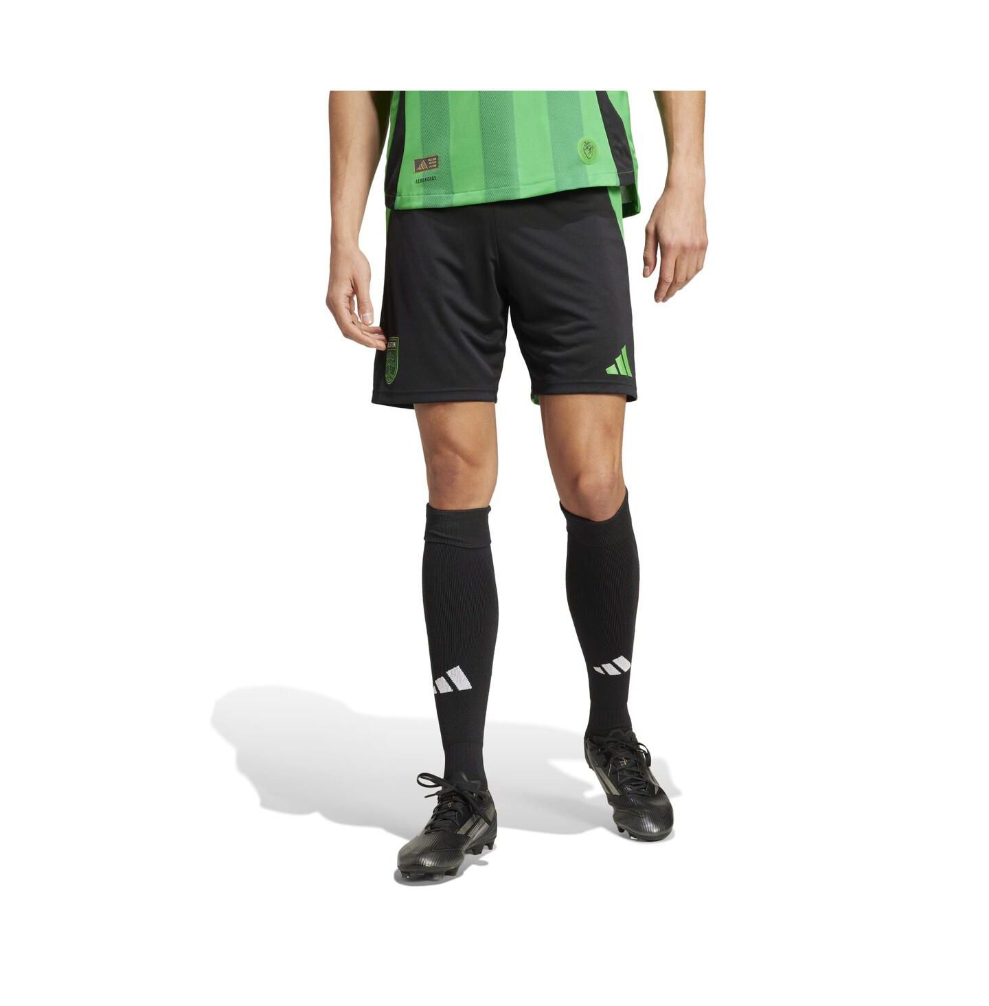 Мужские шорты adidas Black Austin FC Home 2025 The Heartbeat Kit Authentic — фото 3