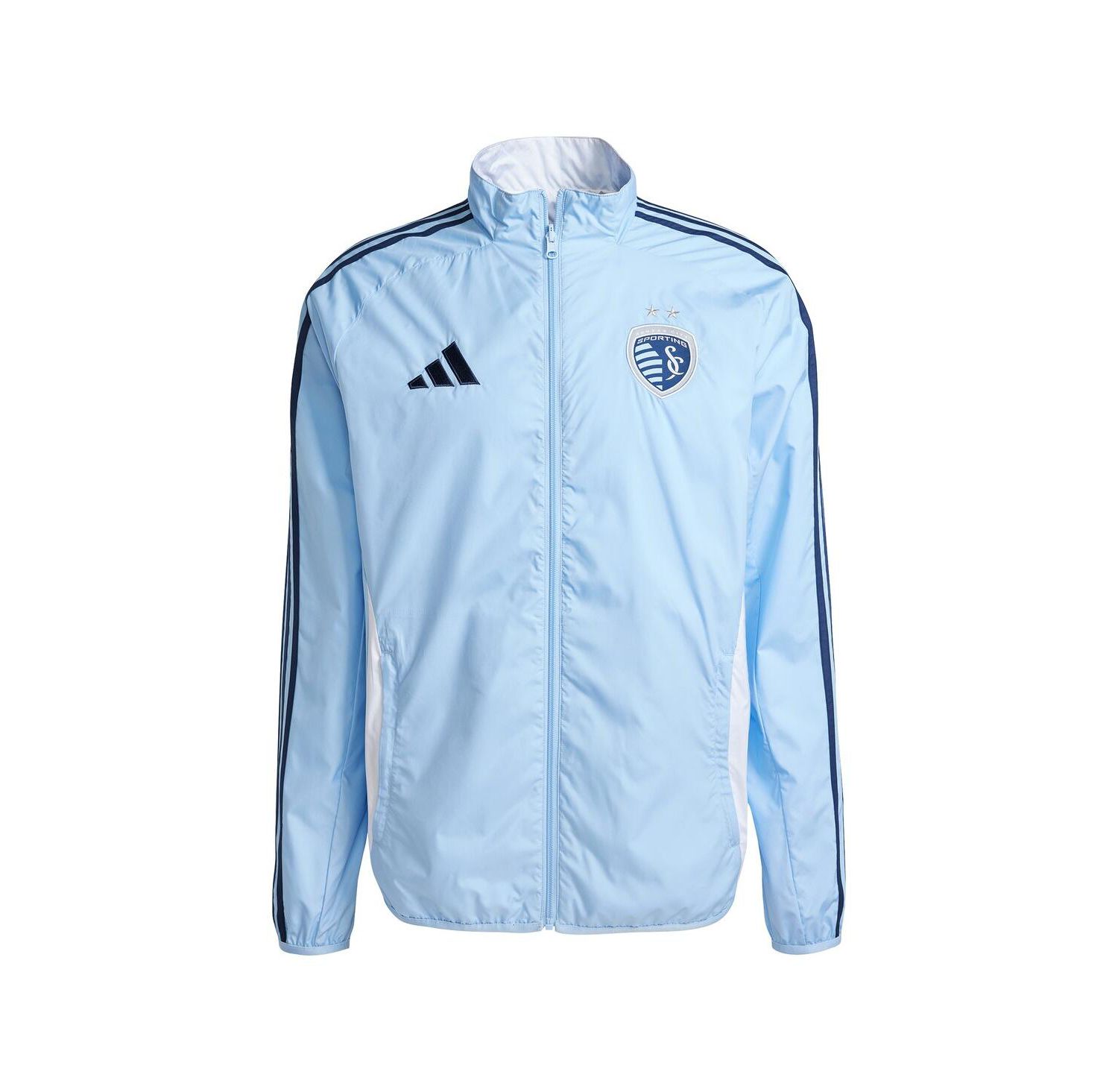Men's Sky Blue/White Sporting Kansas City 2025 Anthem Reversible Full-Zip Jacket