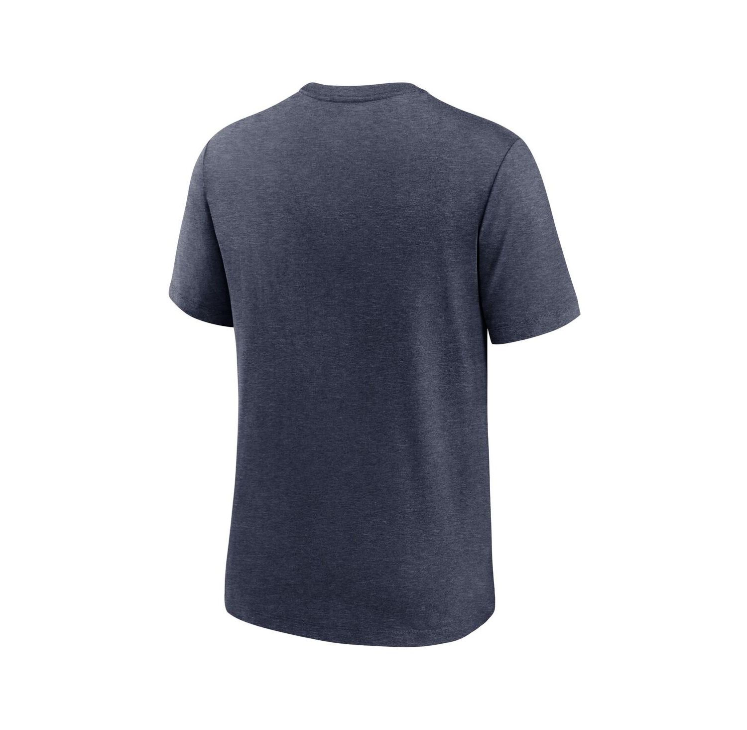 Men's Heather Navy Chicago White Sox Cooperstown Collection Local Stack Tri-Blend T-Shirt