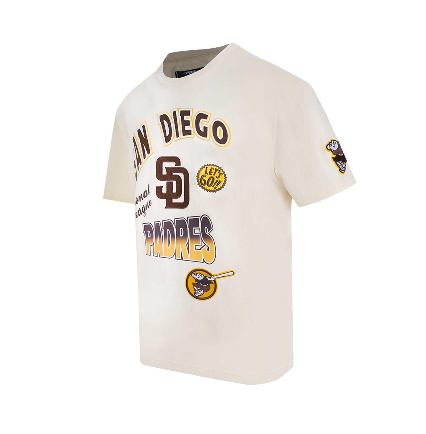 Мужская футболка Pro Standard Cream San Diego Padres Turn It Up Dropped Shoulder — фото 3