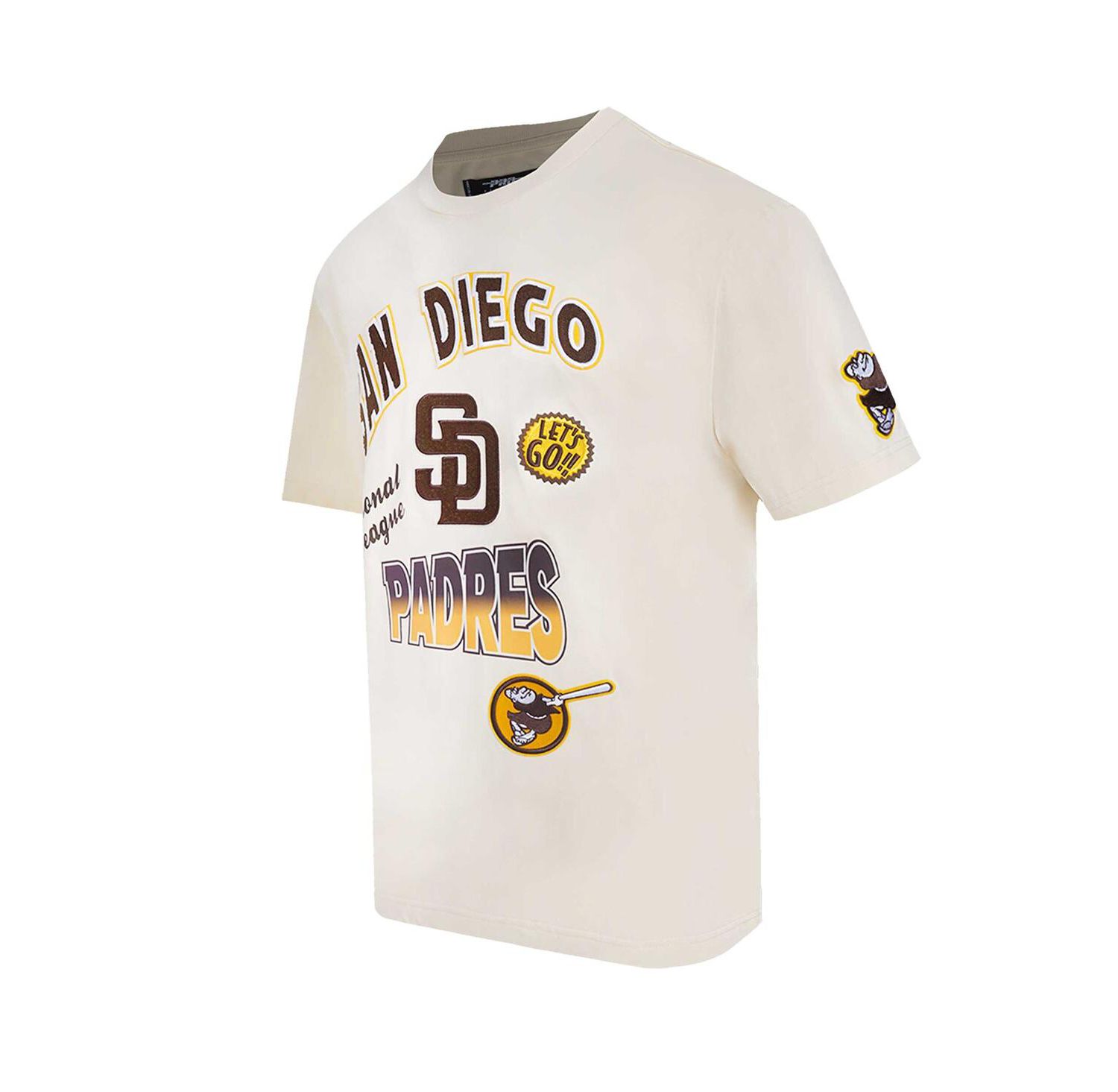 Men's Cream San Diego Padres Turn It Up Dropped Shoulder T-Shirt