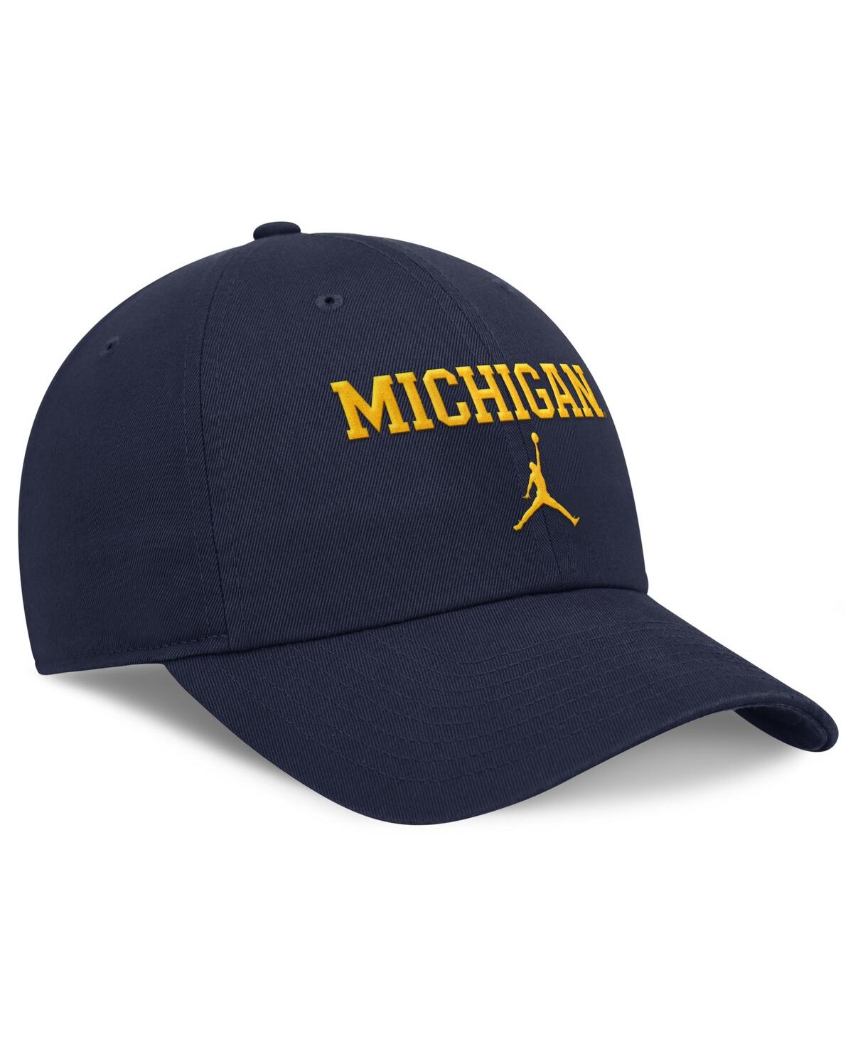 JORDAN MEN'S NAVY MICHIGAN WOLVERINES CLUB TRI-GLIDE ADJUSTABLE HAT 