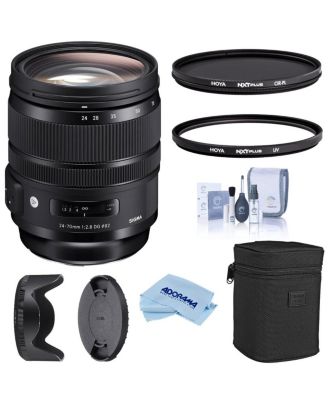Sigma 24-70mm F2.8 DG OS HSM ART Lens for Nikon DSLR Cameras (576955) USA Warranty, Bundle with Hoya NXT Plus 82mm 10-Layer HMC Multi-Coated