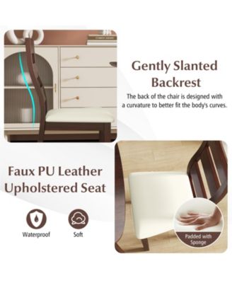 3-Piece Dining Table Set with Wooden Square Kitchen Table and 2 Chairs