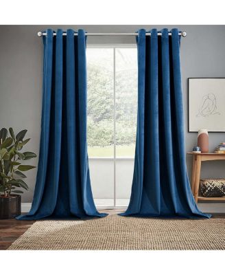 Heavyweight Velvet Grommet Curtain Panels (Set of 2), 52" W x 120" L
