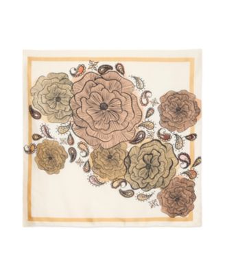 Steve Madden - Blooming Paisleys Satin Square Scarf