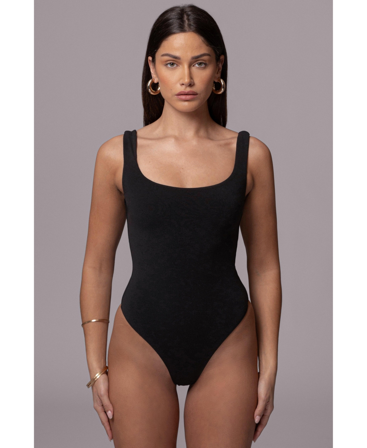 Women's Feel Good Tank Bodysuit - Black
