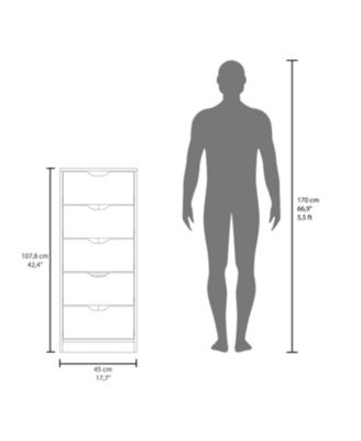 5-Drawer Particle Board and Melamine Nurseries and Bedrooms – Modern Space-Saving Storage Dresser