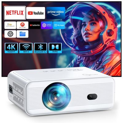 WiFi Bluetooth Android TV 4K Support Native 1080P Smart Projector