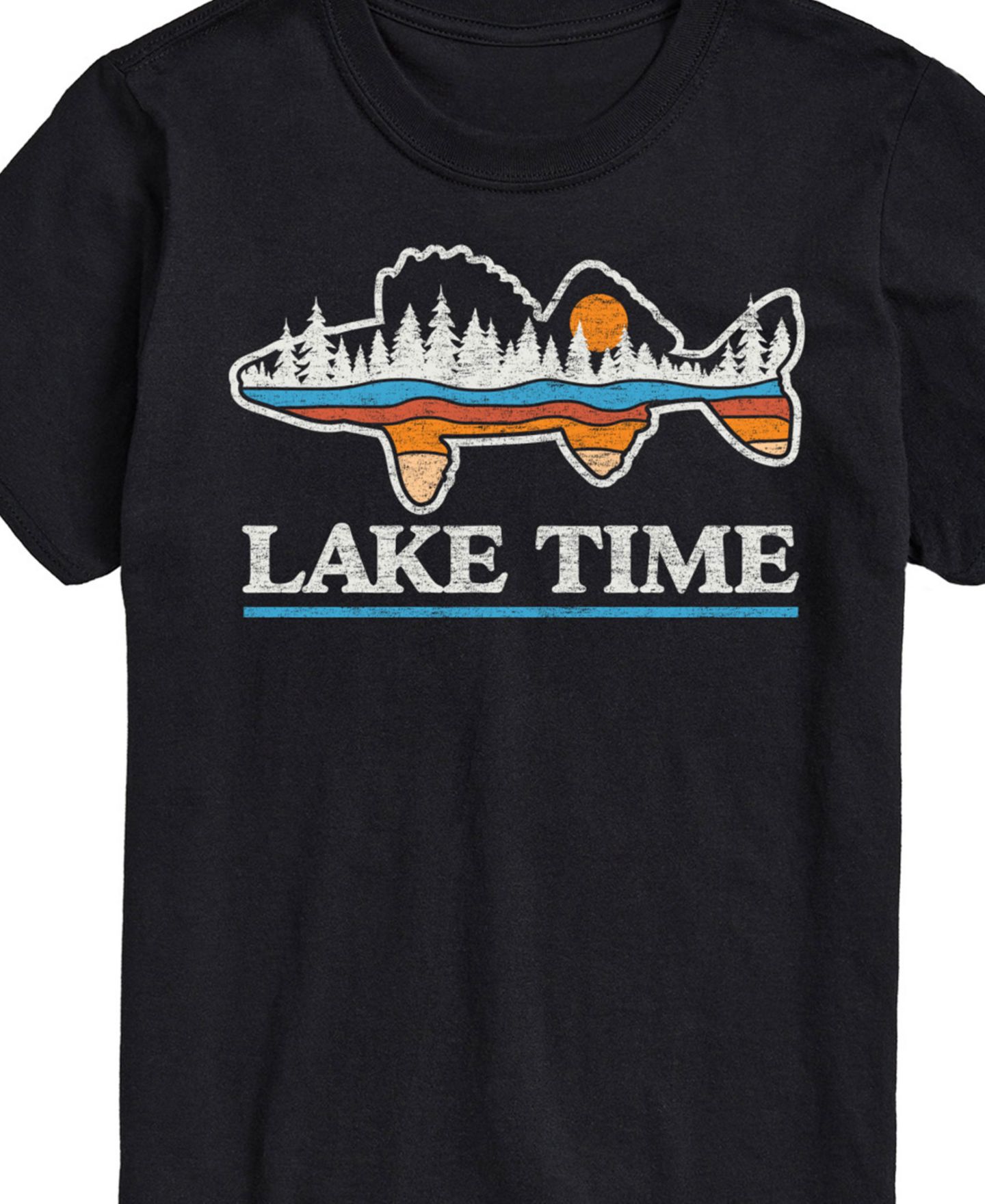 Мужская футболка AIRWAVES Lake Time Short Sleeve, цвет: Чёрный — фото 3