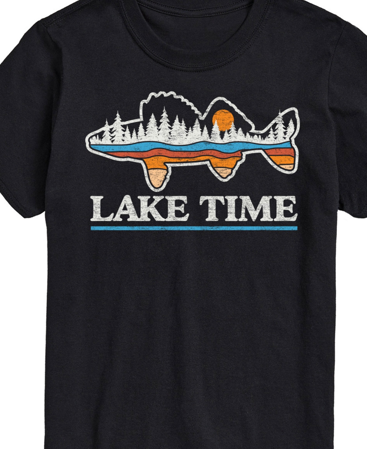 Airwaves Men's Lake Time Short Sleeve T-shirt In Black