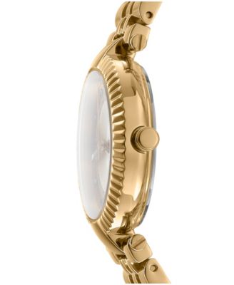 Women's Essential Glitz Gold-Tone Stainless Steel Bracelet Watch, 30mm